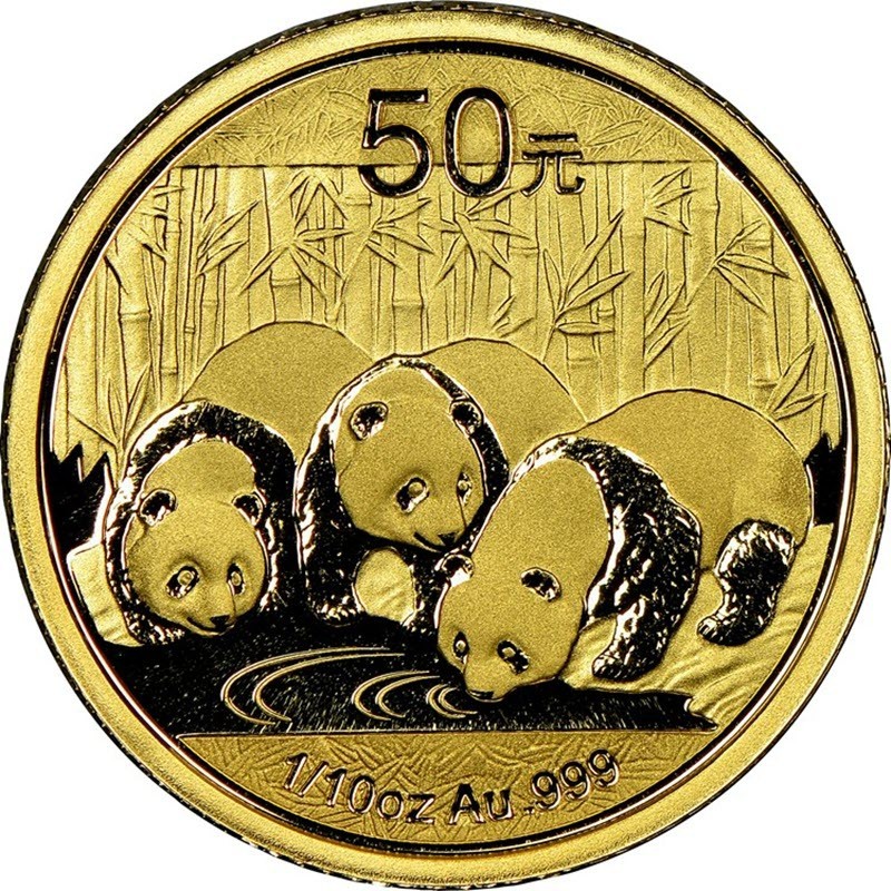 Золотая монета Китая 