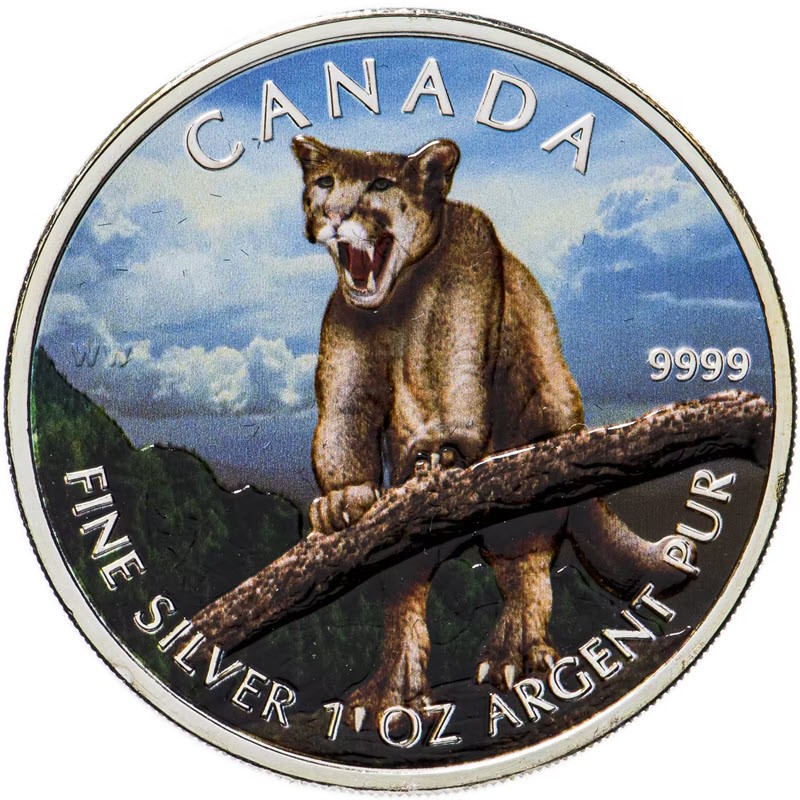 Серебряная монета Канады 