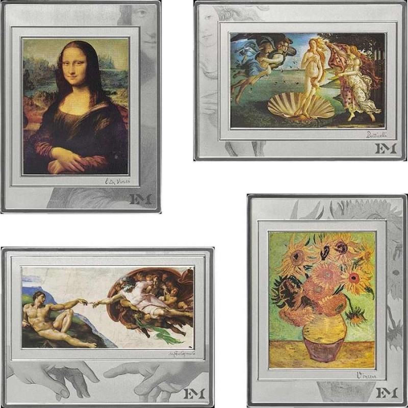 Набор из 4-х серебряных жетонов Германии 