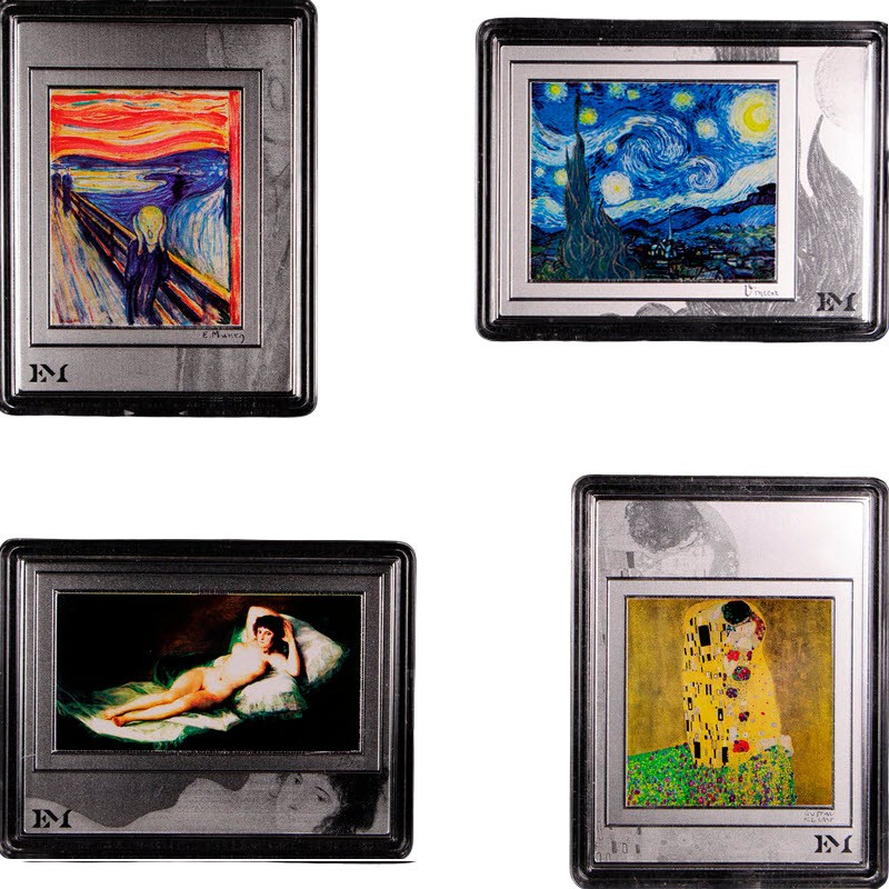 Набор из 4-х серебряных жетонов Германии 